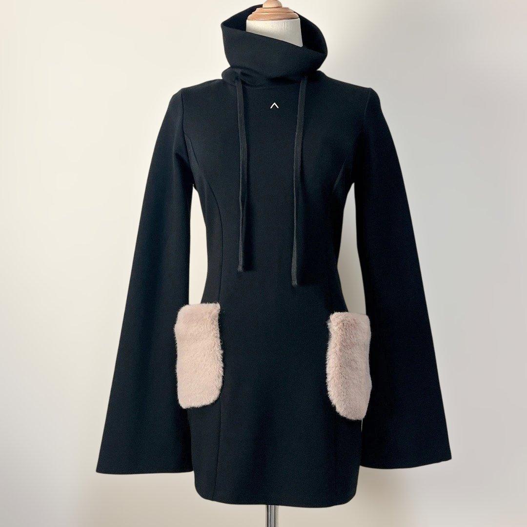 アンドマリー ANDMARY Fur pocket mini dress ワンピ ANDMARY】Fur pocket mini dress