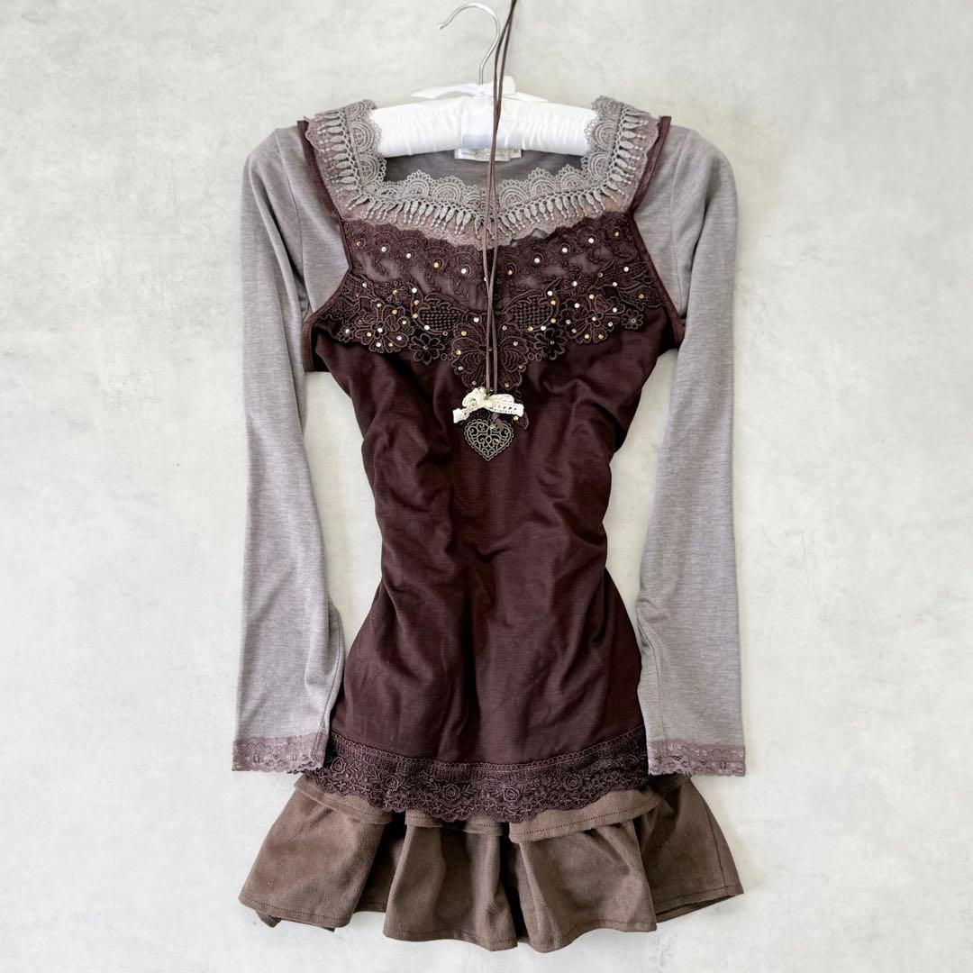 00s coquetteダークコア 森ガール フェアリーグランジ トップス - メルカリ