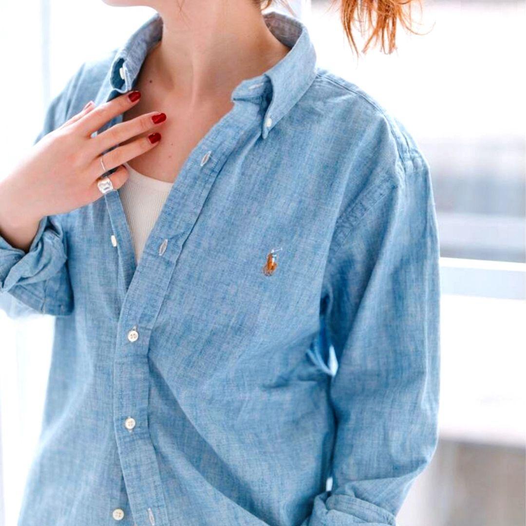 未使用級 ポロラルフローレン ダンガリーシャツ マルチポニー