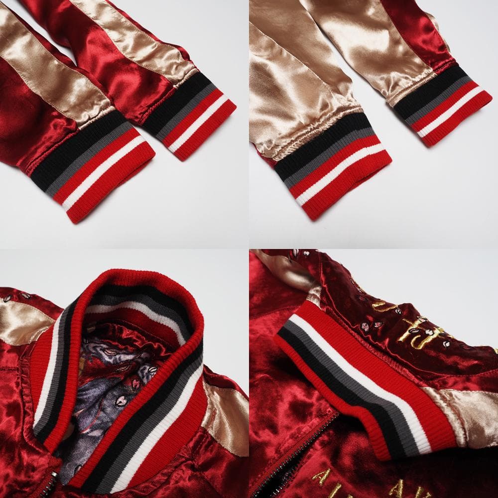 タグ付き未使用 艦これ 流儀圧搾 コラボ リバーシブルスカジャン 赤城