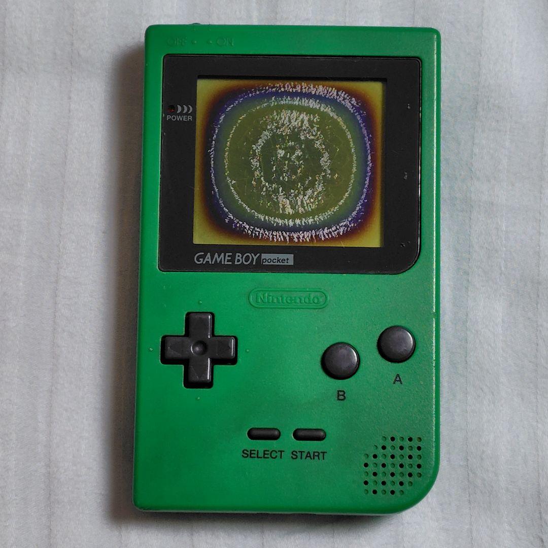 ゲームボーイポケット ジャンク 緑 グリーン 画面焼け 起動確認 - メルカリ