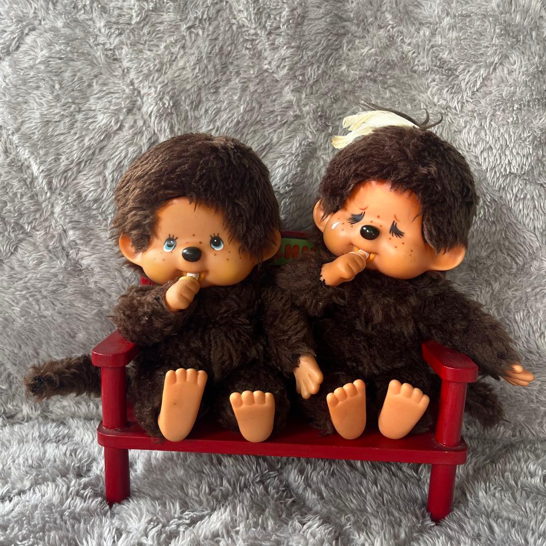 1974年　セキグチモンチッチ　2体とベンチ付き 1974年 セキグチモンチッチ 2体とベンチ付き - メルカリ