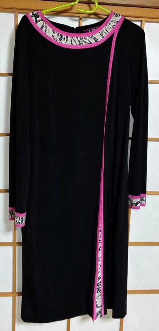 ブラック 長袖 ひざ丈ワンピース ピンクアクセント　　本日のみの28,000円‼️ 楽天市場】長袖 ワンピース 春 きれいめ ワンピース 膝丈 ウエスト