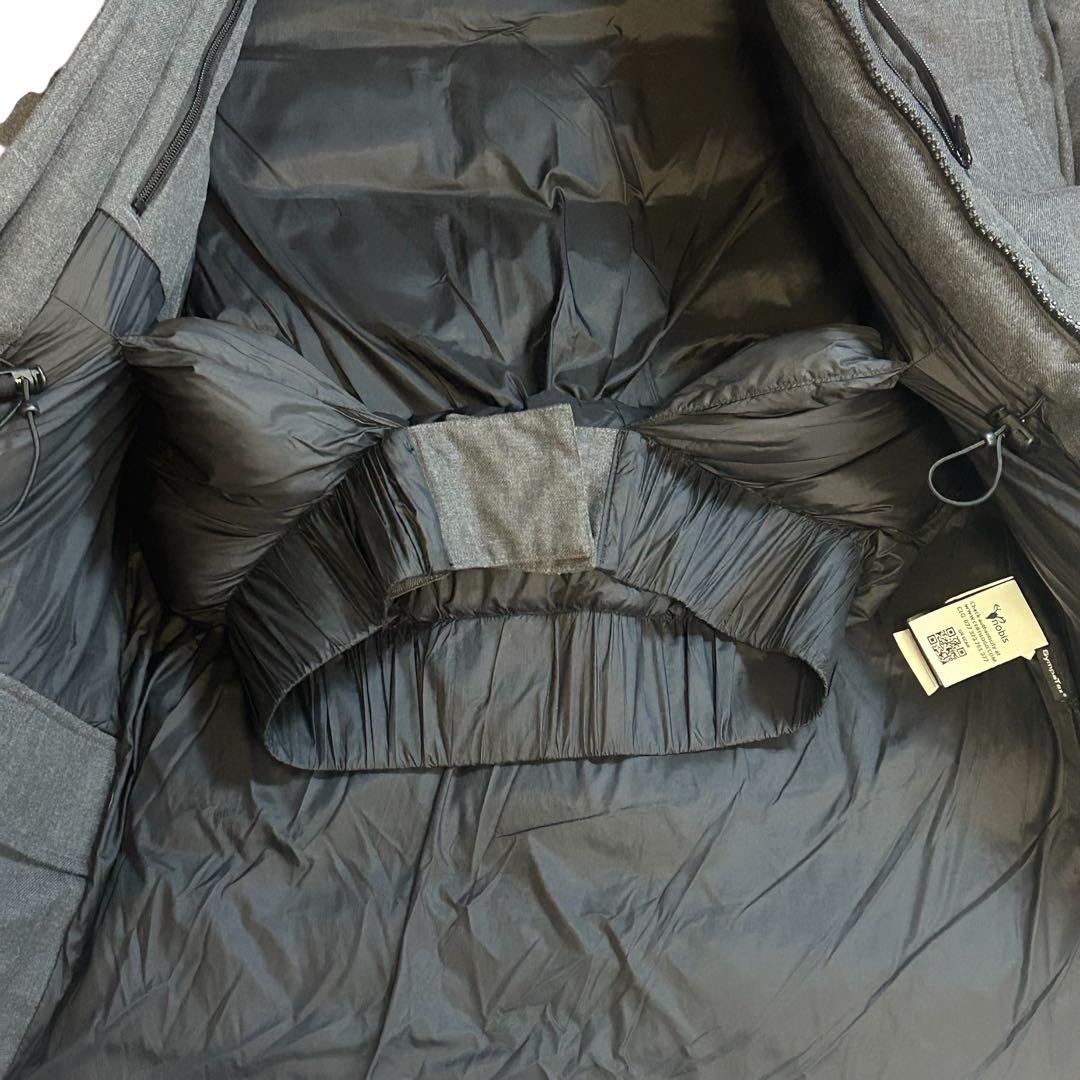 新品 希少ノビス コヨーテファー 肉厚ダウンコート グレー X