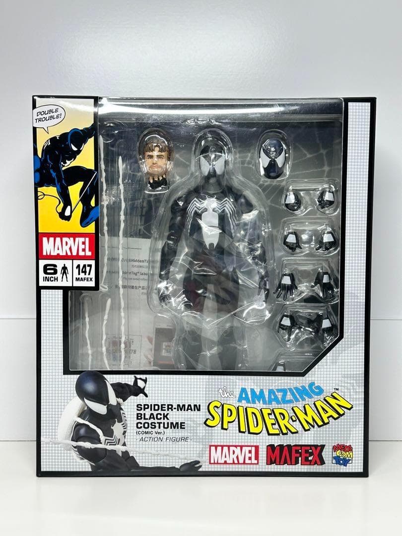 MAFEX　No.147 スパイダーマン　ブラックコスチューム MAFEX No.147 Spider-Man Black Costume Comic Version 6
