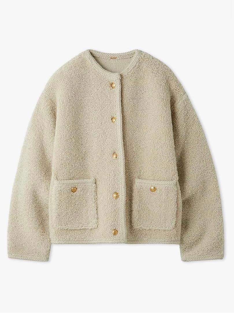 【新品未使用】Mila Owenノーカラージャケット Mila Owen/ミラオーウェン]SETUPスーツノーカラーJK（ジャケット