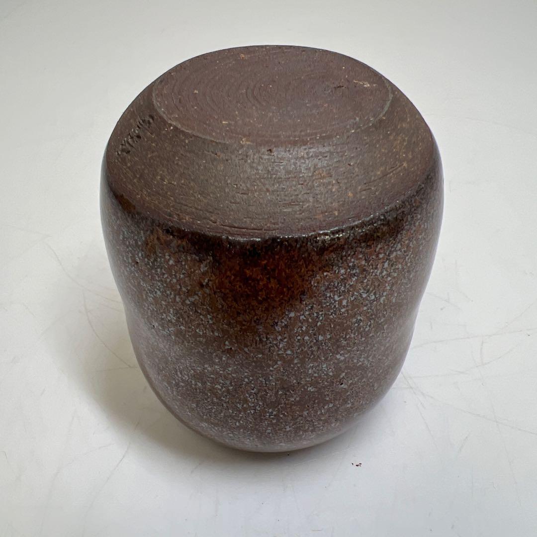 ☆茶3 名工 杉田祥平造 清閑寺窯 瀧浪 茶入 共箱 h7.8cm ☆茶3 名工