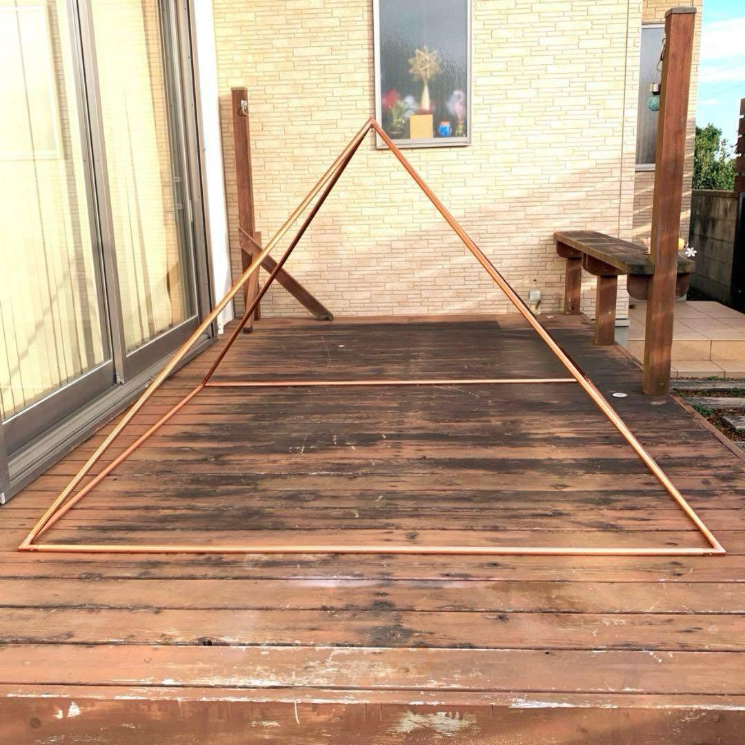 瞑想用ピラミッド ピラミッド 瞑想 ヒーリング 癒し ギザ 銅管 銅 黄金