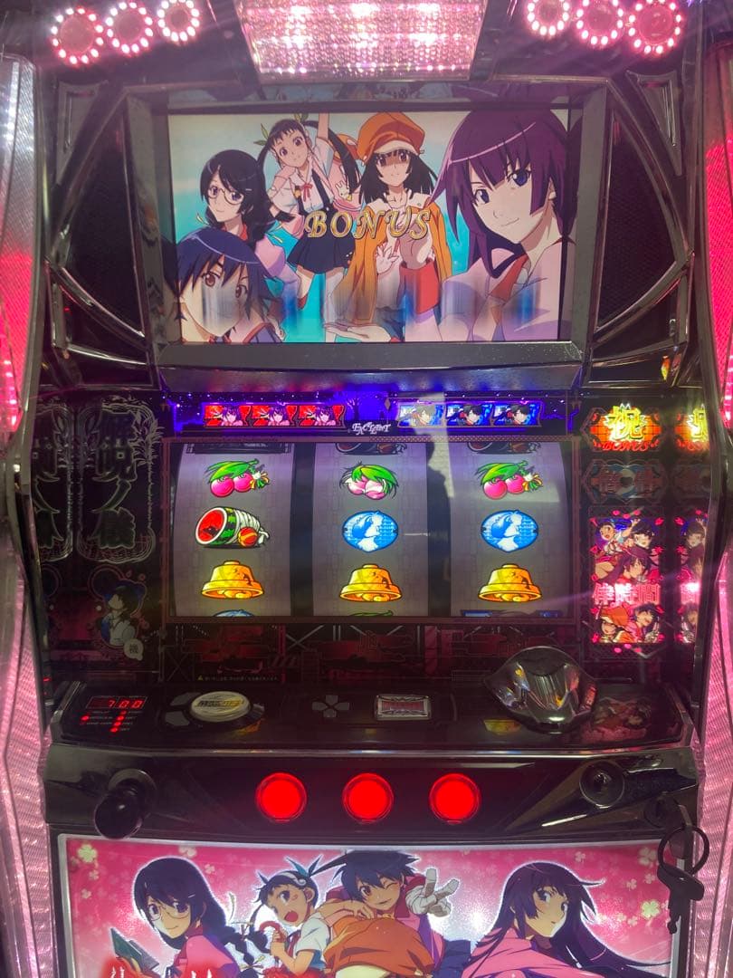 中*す様 スロット実機 化物語 ヒロインパネル ご自宅まで送料無料