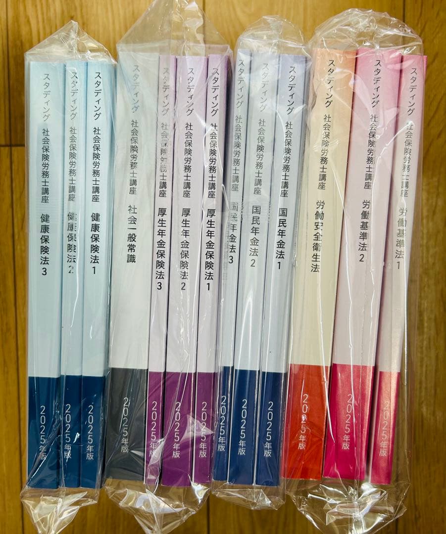 【ほぼ未開封】スタディング 社会保険労務士講座 2025年版（20冊） スタディング 社労士 2025年度テキスト 全20冊 - メルカリ