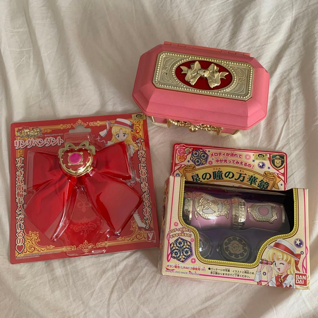 【動作確認済み】明日のナージャ　オルゴール　思い出の宝石箱　万華鏡　ブローチ 動作確認済み】明日のナージャ オルゴール 思い出の宝石箱 万華鏡