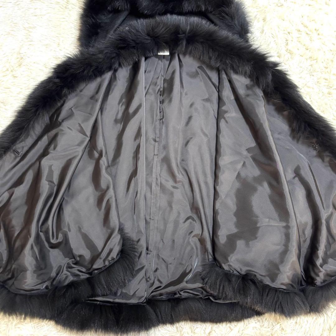 極美品】F-wisteria カシミヤ100% フォックス フード ポンチョ