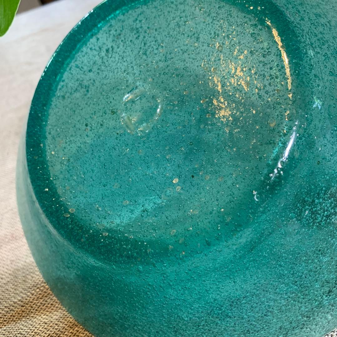 小谷晋三 倉敷ガラス 初期作品 気泡 吹きガラス 新品に近い美品 横山