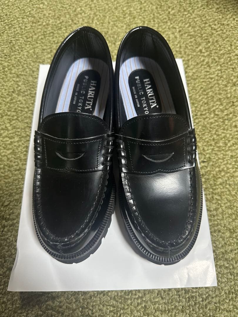 HARUTA×PUBLIC TOKYO トラックソールローファー ブラック 1 - メルカリ