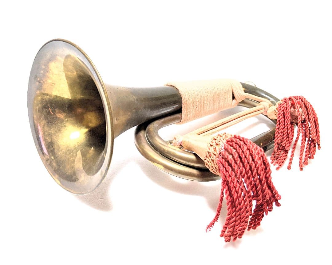 当時物】旧日本軍・軍隊ラッパ（喇叭）信号ラッパ・突撃ラッパ 二巻④