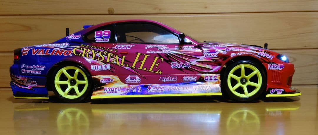 アライブフーン映画S15シルビアLEDボディ＆ヨコモドリパケ2WDフル