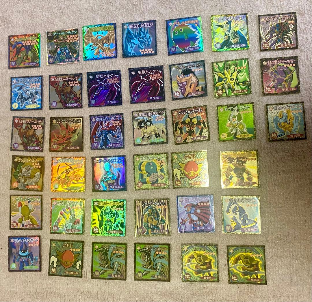 森永　遊戯王　シール　まとめ売り 遊戯王 シール 森永 ウエハース 65枚セット 青眼の白龍 など まとめ