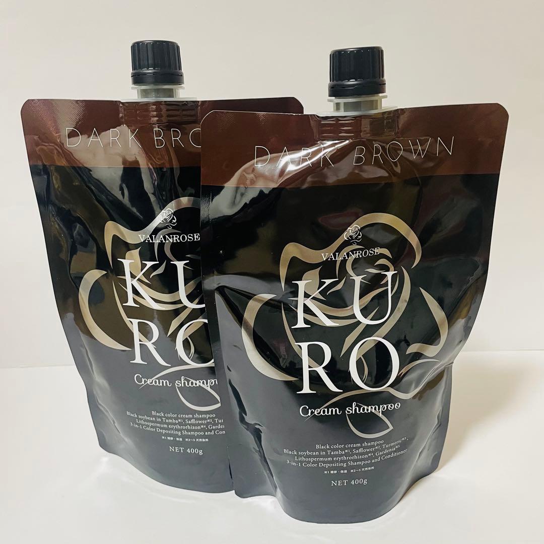 【新品】VR クロクリームシャンプー ダークブラウン 400g 2 個セット VR クロクリーム シャンプー ダークブラウン 400g 2個セット