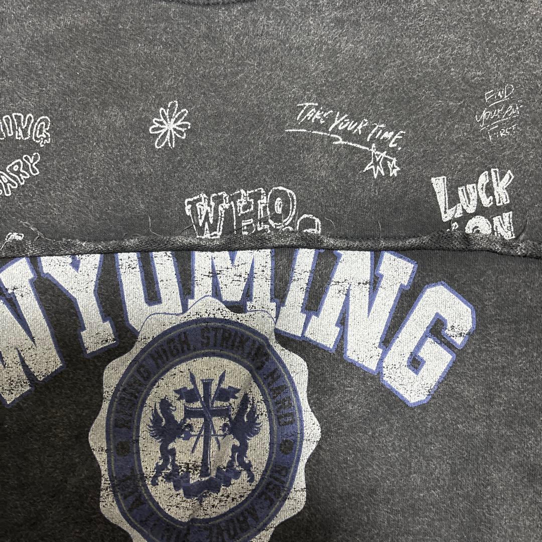 ニコアンドnikoandパウダーブリーチロゴプルオーバー黒ブラック - メルカリ