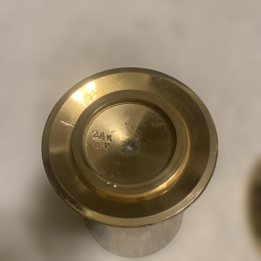 金杯 天皇陛下 御在位五十年記念盃 24KGP 金杯24KGP 24金メッキ - メルカリ