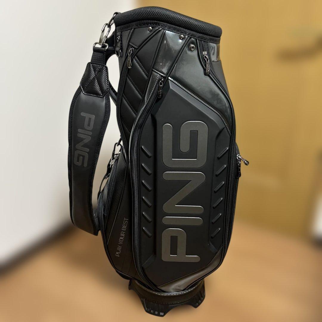 ぼ*ー様 ピンキャディバッグ　ブラック【良品】 ピン(PING) キャディバッグ CB-F2401 PUクラシック 37514 【国内正規品