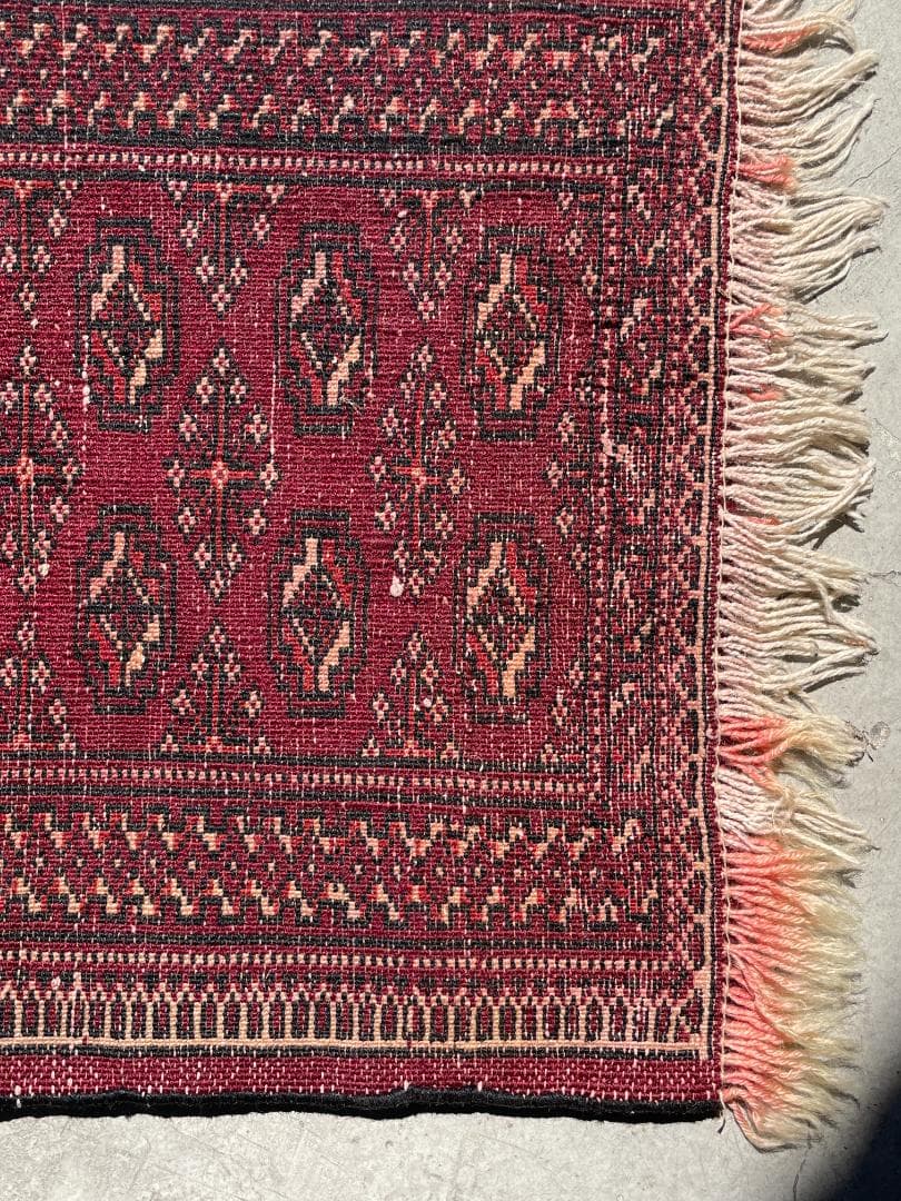 《 Vintage Rug 》トルクメンラグ　トライバル　アフガン　幾何学模様