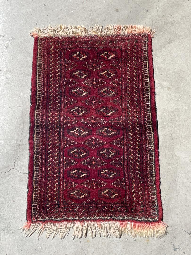 《 Vintage Rug 》トルクメンラグ　トライバル　アフガン　幾何学模様