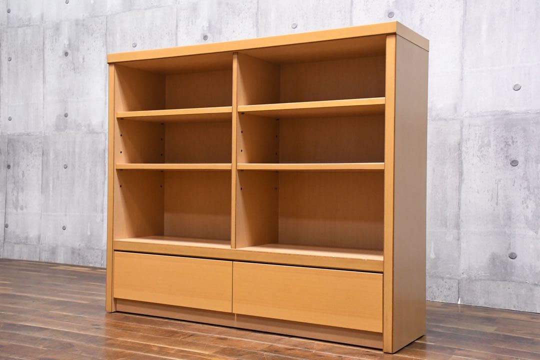 ECK84 生松工芸 セレノ オープン書棚 NA色 ブックシェルフ 本棚 引出し ECK84 生松工芸 セレノ オープン書棚 NA色 ブックシェルフ 本棚 引出し