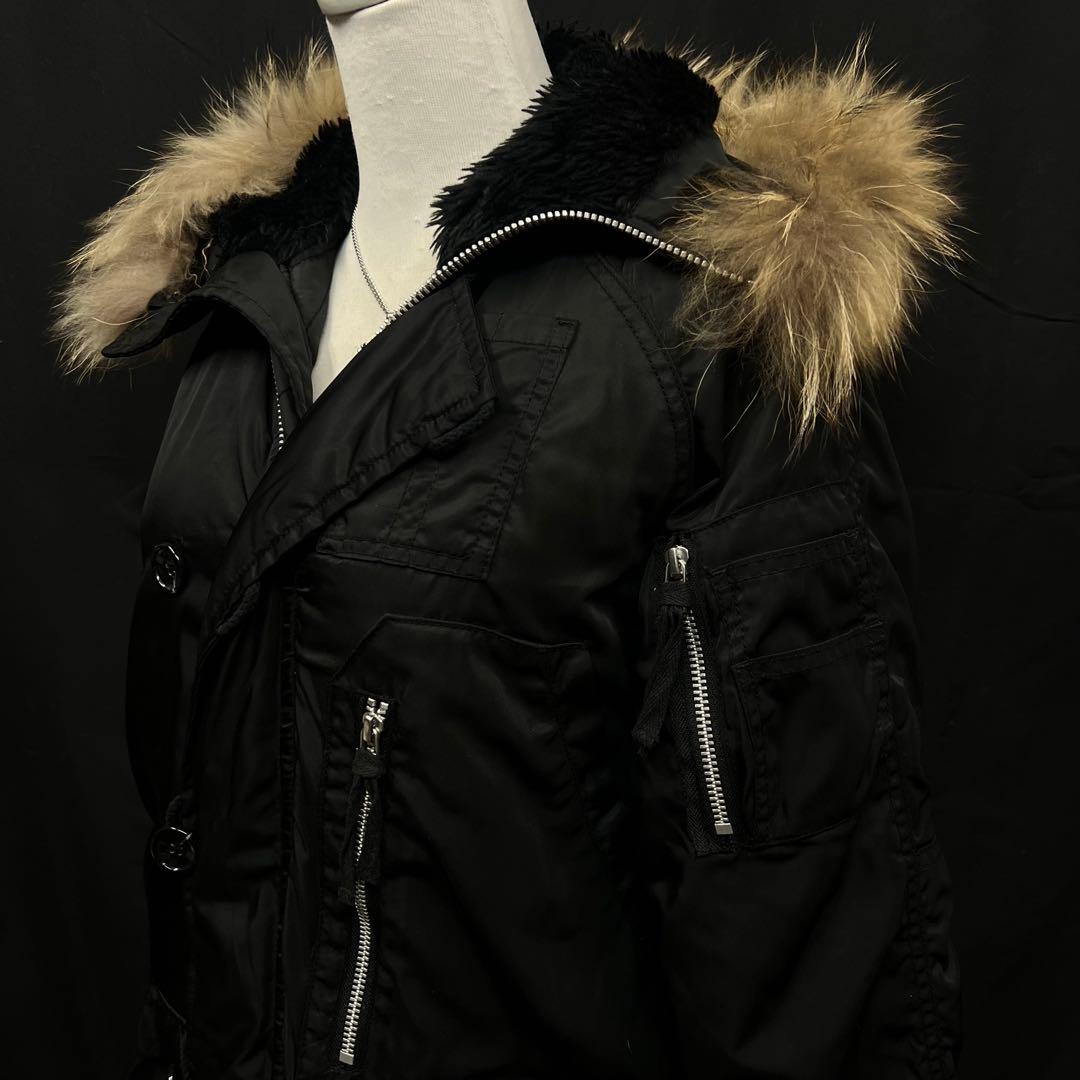 平成ギャル y2k グランジ ファー付き フライトジャケット ミリタリー