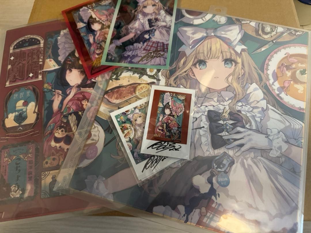 藤ちょこ　直筆サイン入り色紙　2枚＋グッズ　セット　ワンスト　イラストレーター 本日より藤ちょこ先生の直筆サイン入り複製原画を期間限定受注販売致し