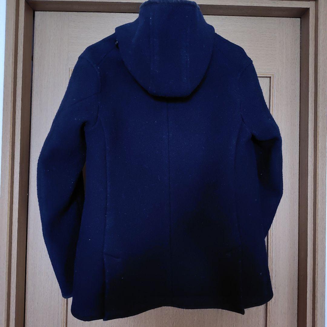 ダントン フード付きウールコート ネイビー - メルカリ