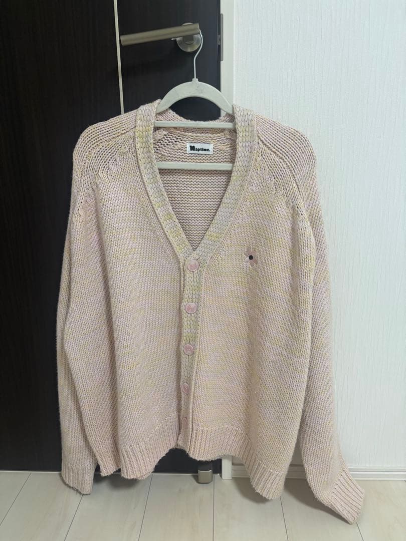 ピンク Vネック ニットカーディガン Naptime - メルカリ