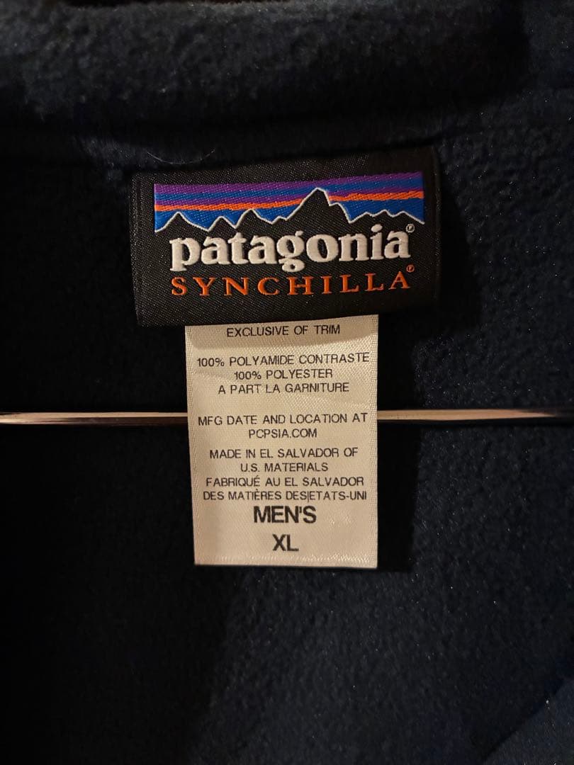 パタゴニア スナップt シェルドシンチラ フーディー 2014年製 黒 紺