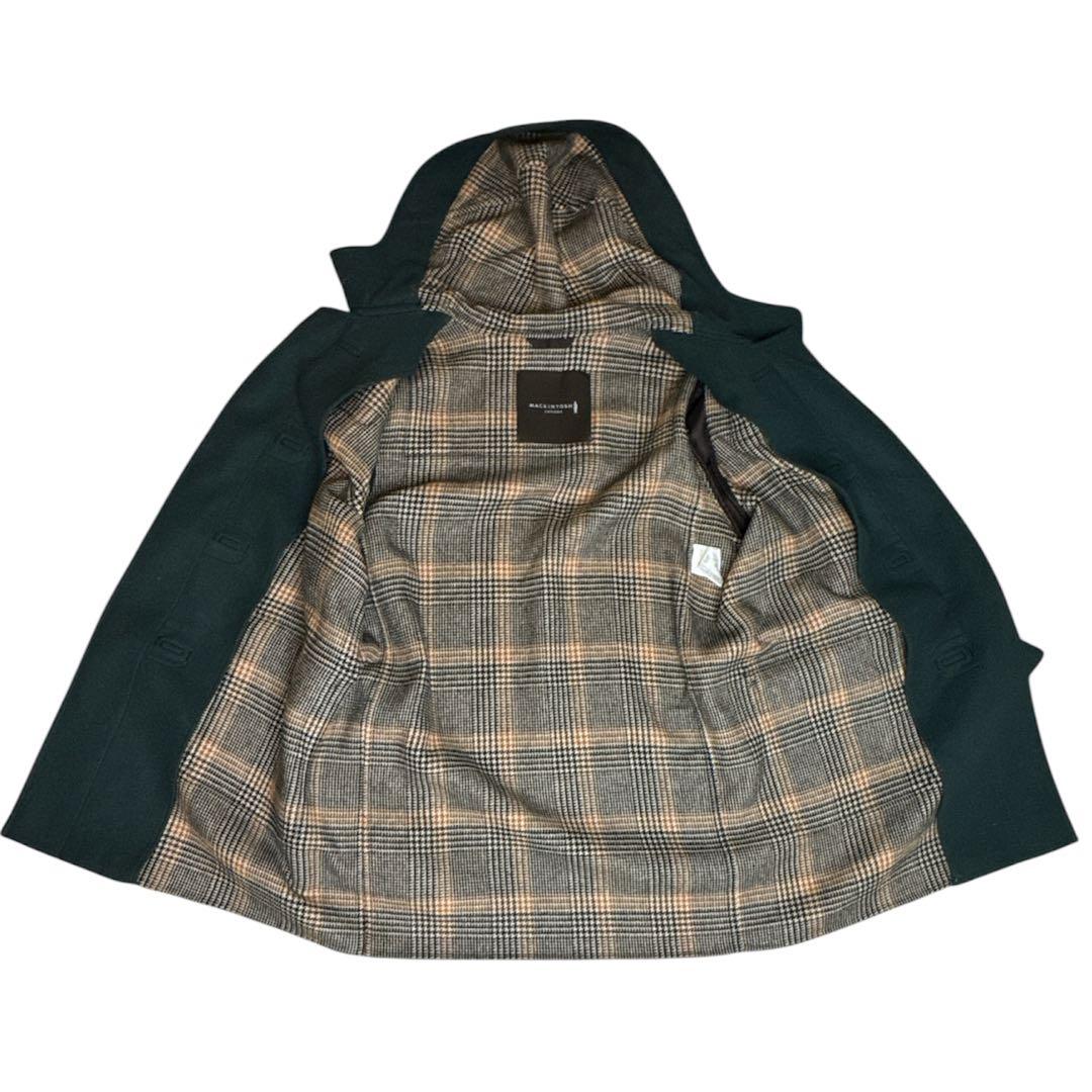 大きいサイズ】美品 マッキントッシュ ロンドン 裏地チェック ダッフル