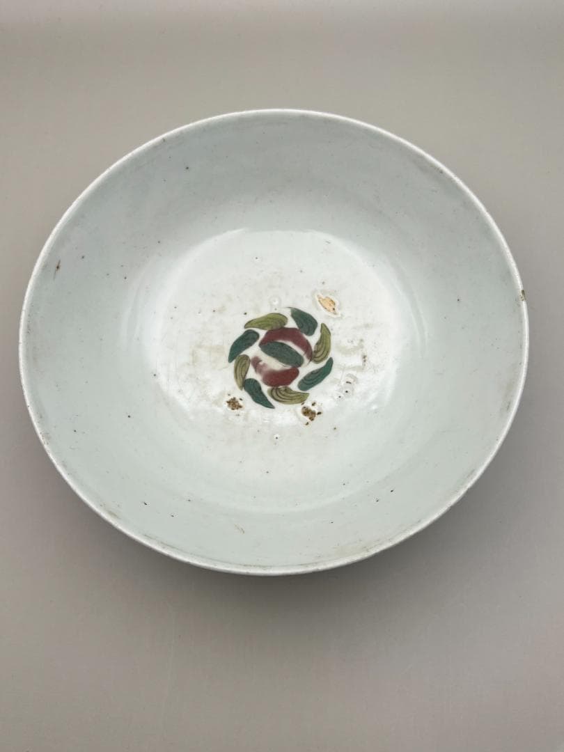 海】中国美術 清末民国期 粉彩碗 直径16.3㎝ 手絵 時代物 古董
