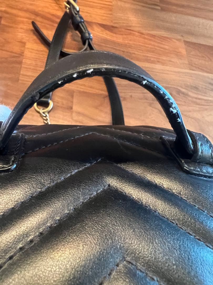 値下げ！GUCCI グッチ 黒GGマーモント ミニリュックサック バック