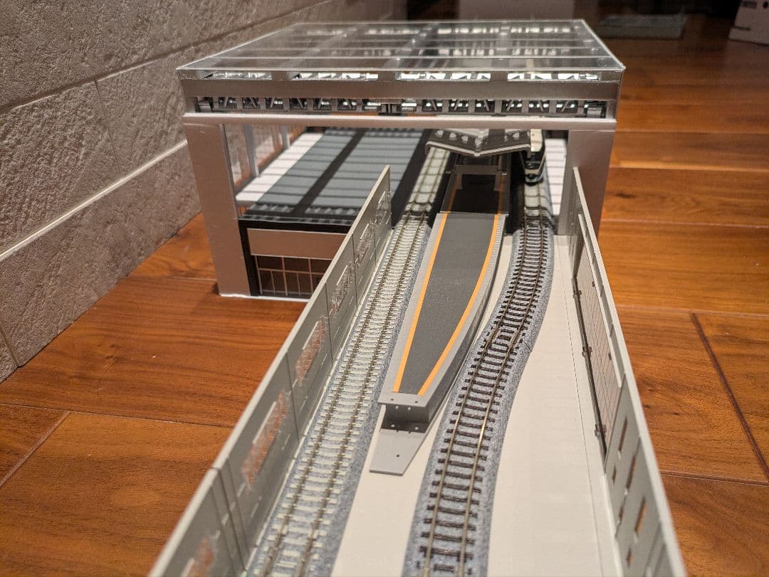 Nゲージ 自作ストラクチャー 高架駅舎 ジオラマ - メルカリ