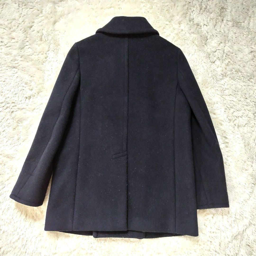 HYKE ハイク ピーコート Pコート ウール 羊毛 ネイビー green 2