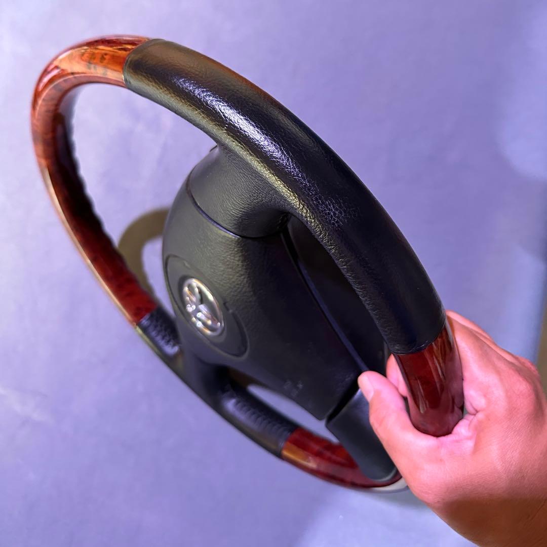 トヨタ 160 アリスト ハンドル ステアリング レザー ウッド - メルカリ