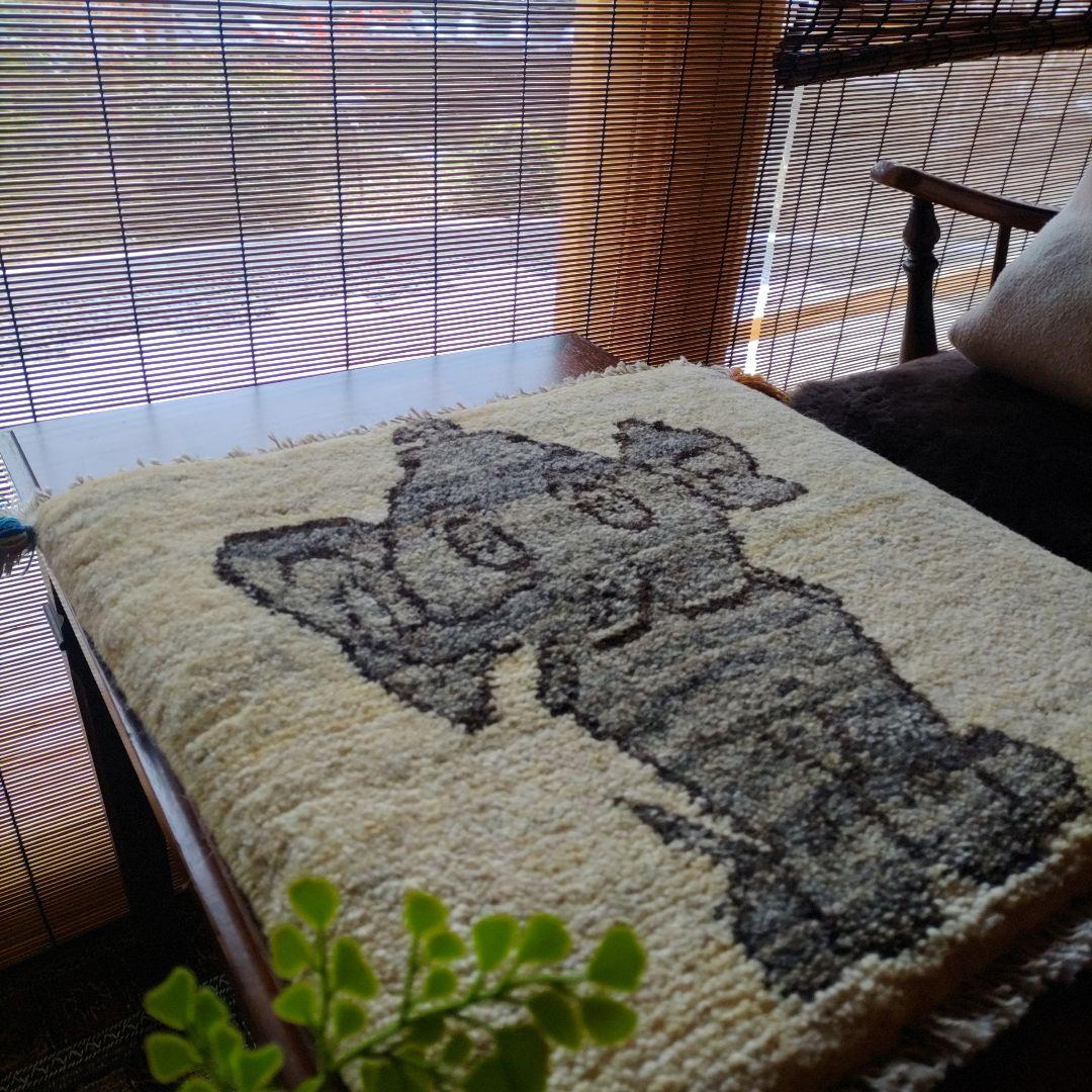 ギャッベ イラン シラーズ 座布団ギャッベ 手織り 大きめ ゾウ チェア