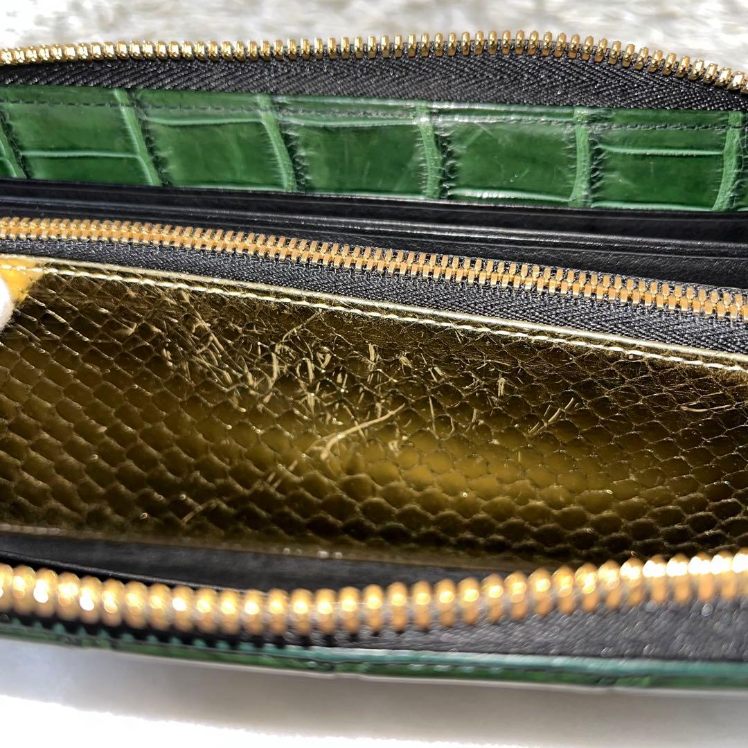 池田工芸 80周年記念 ティラノ クロコダイル 長財布 王者の緑 - メルカリ