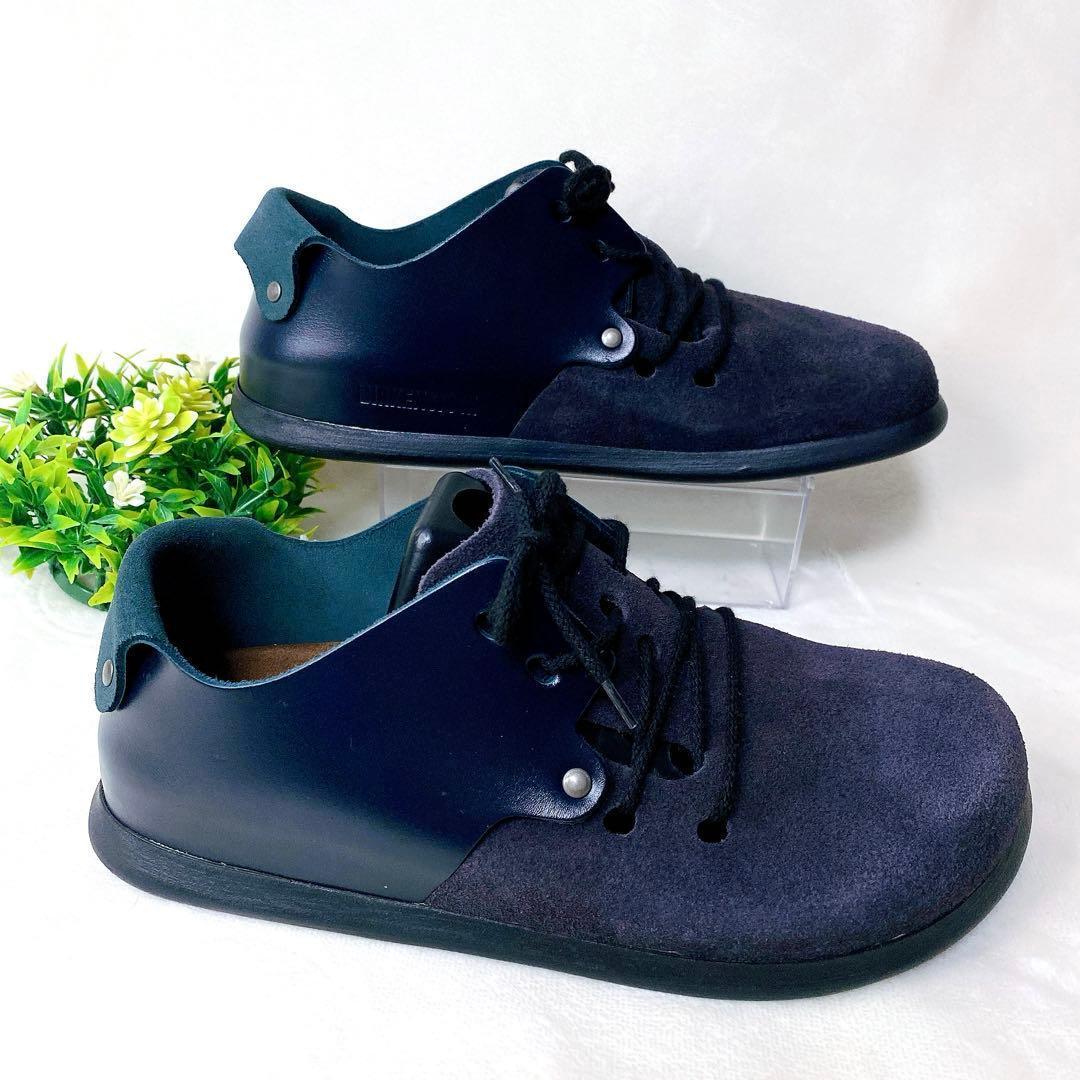 ほぼ新品】ビルケンシュトック モンタナ 38 ネイビー スエード レザー