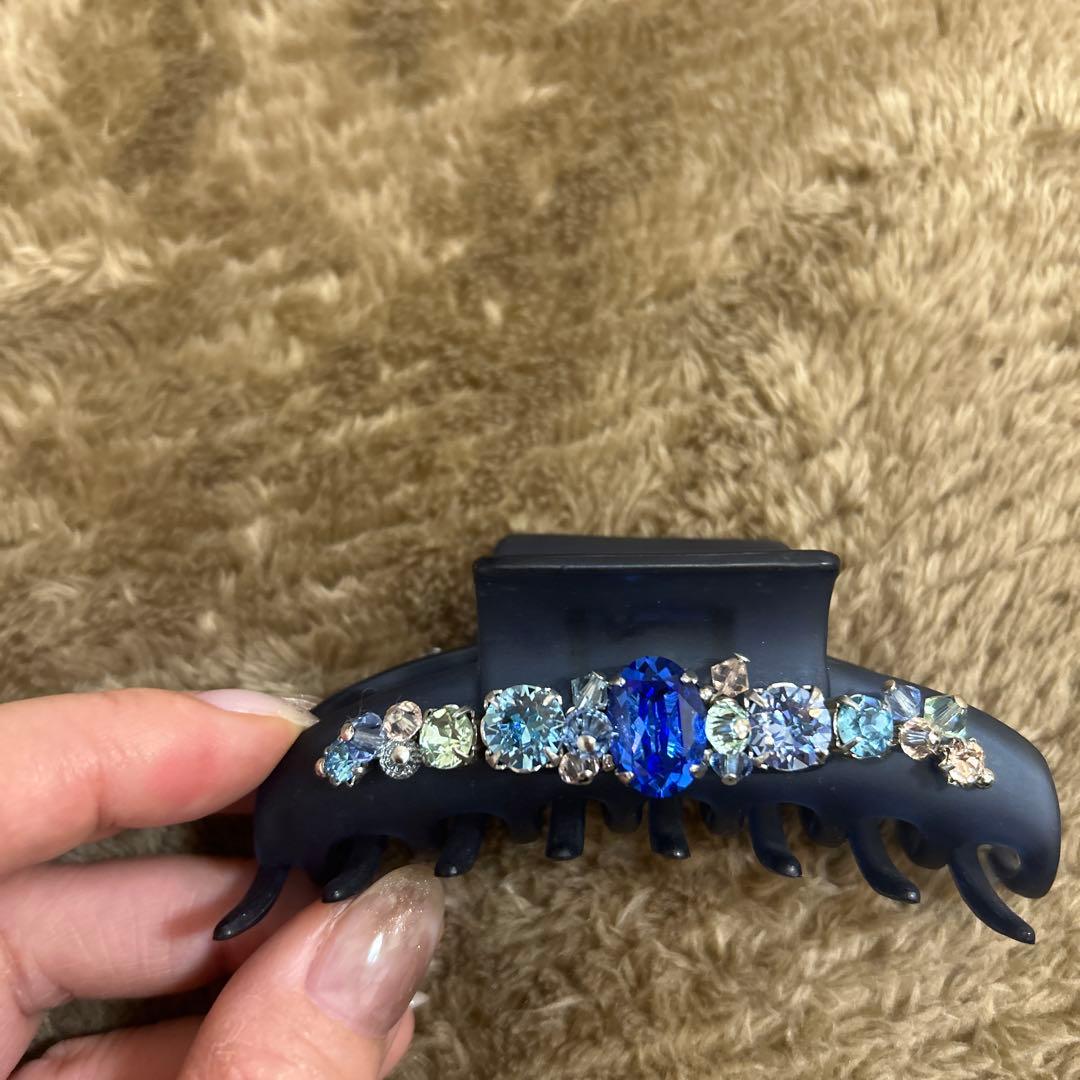 美品　Complex Biz コンプレックス ビズ バンスクリップ（サファイア） ラインドストーン バンスクリップ(サファイア) | バンスクリップ