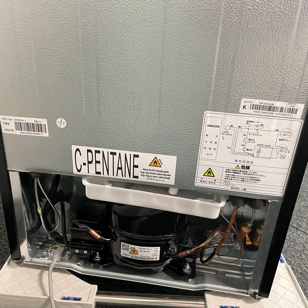 動作確認清掃済 山善 106L 2023年 YFR-D111（B） 直接引取可 - メルカリ