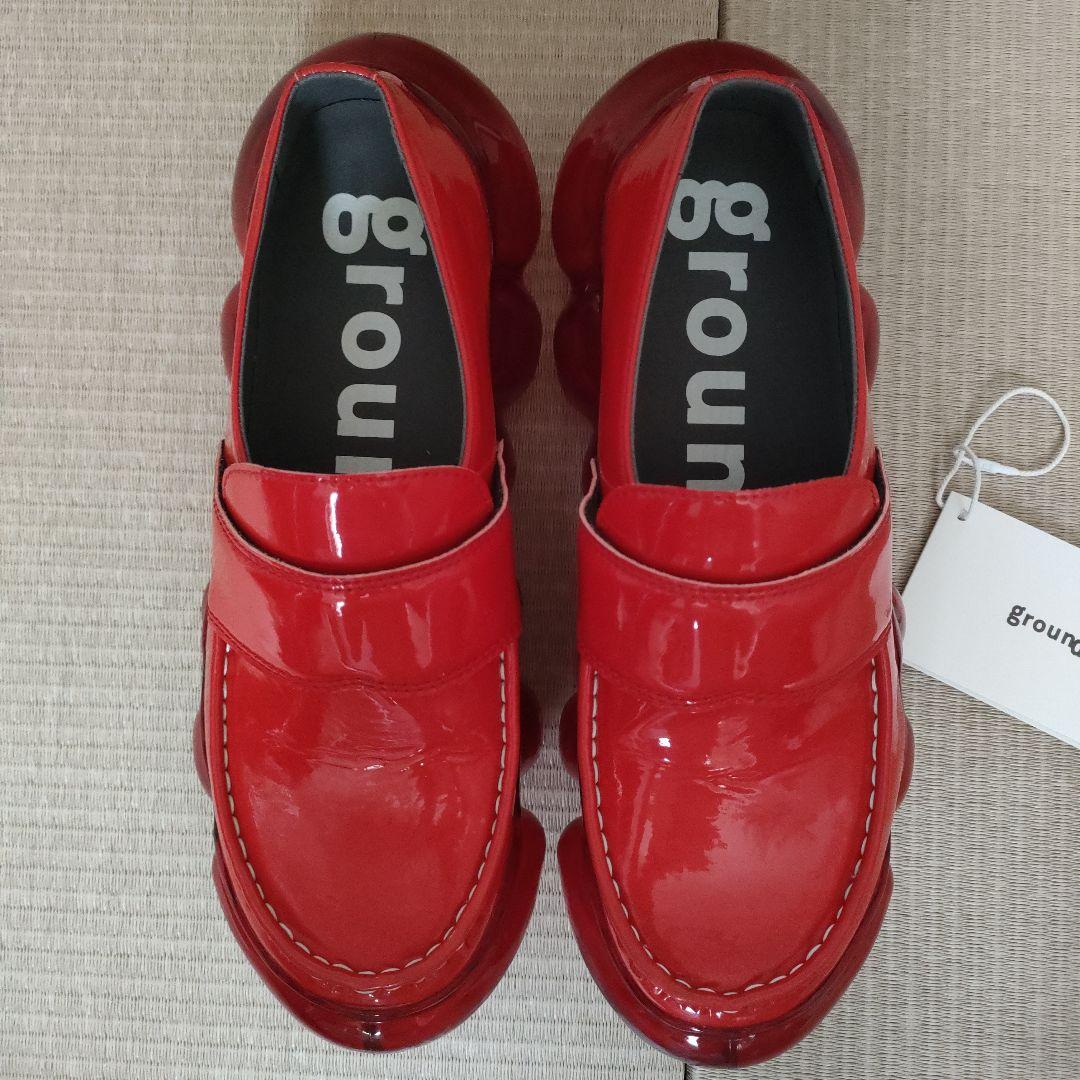 grounds jewelry loafer グラウンズ ローファー 赤 - メルカリ