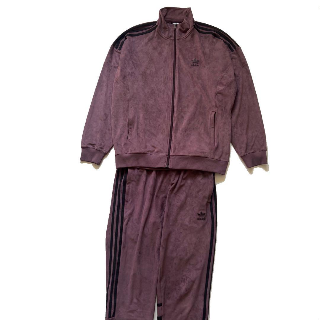 adidas アディダス セットアップ パープル 紫 スエード ベロア メンズ