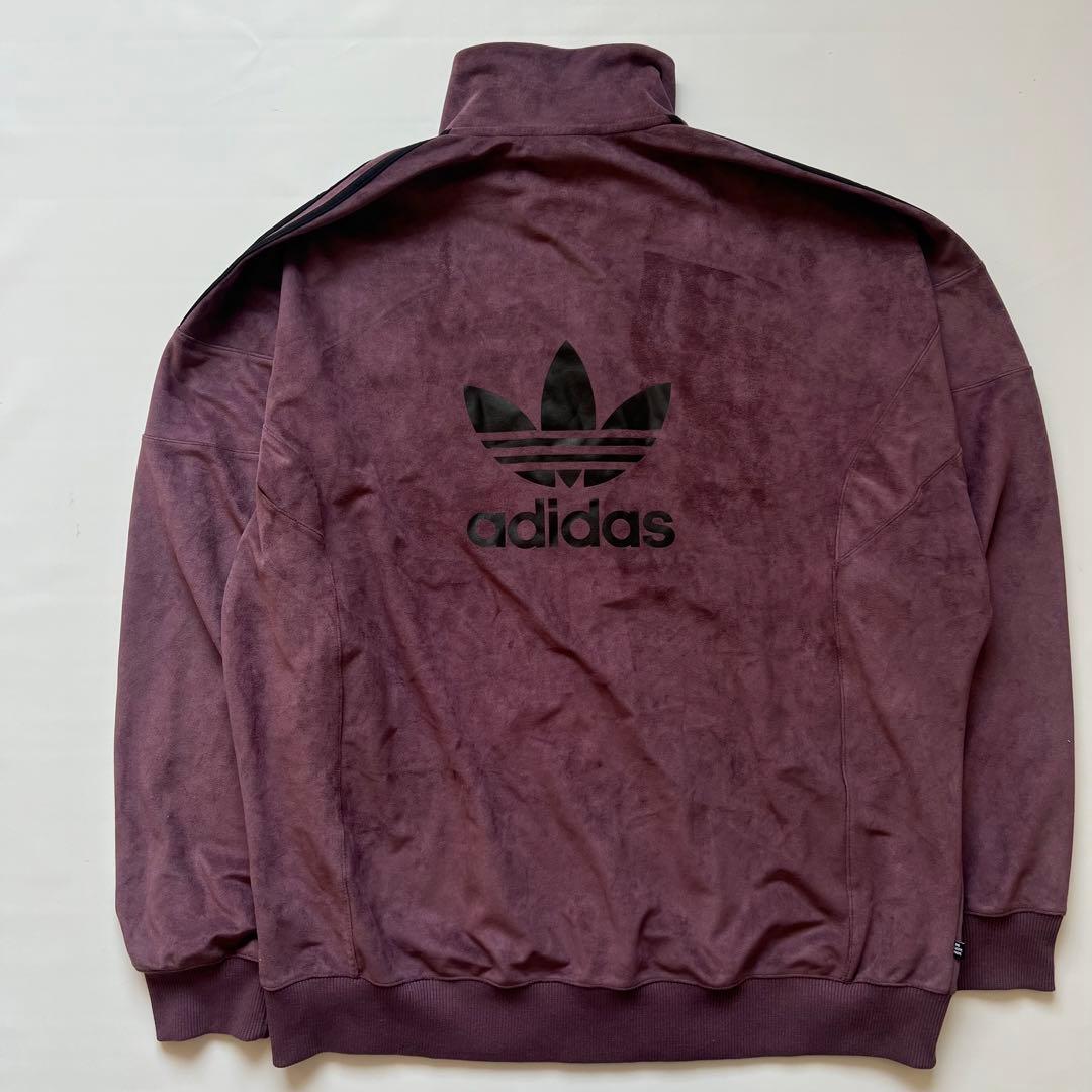adidas アディダス セットアップ パープル 紫 スエード ベロア メンズ