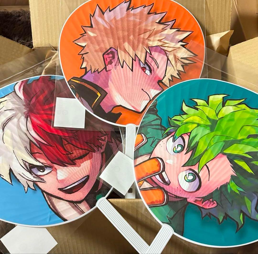 ヒロアカ ヒーロー応援ジャンボうちわ バレンタイン 爆豪勝己 緑谷出久