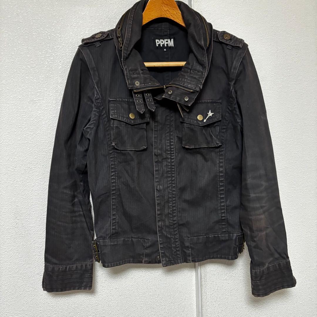 PPFMビンテージ加工ライダースジャケットM 00s Y2Kお兄系archive