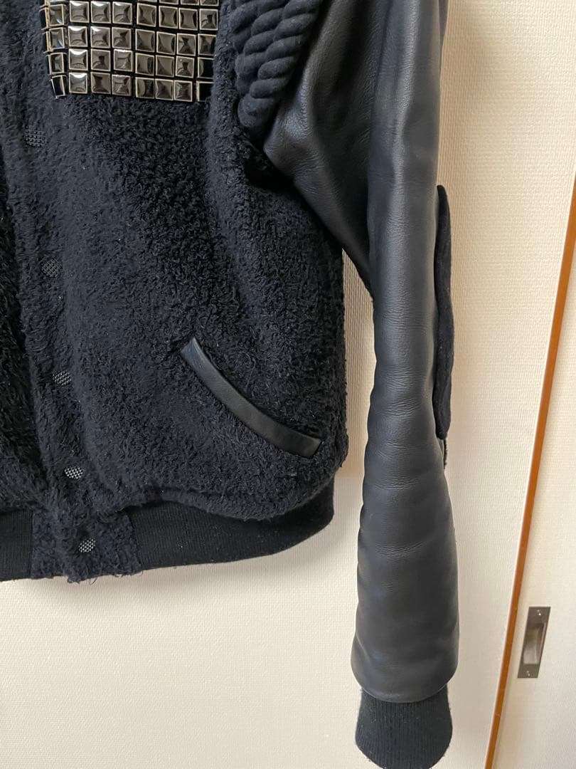 フェノメノン スタジャン 黒 レザー フリース 正規 品